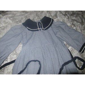 euc Ragsland navy houndstooth dress girls 7